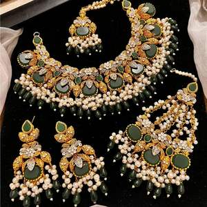 Conjunto de joyería Dubai venta al por mayor diamante artificial moda Bling Iced Out exagerada Boda nupcial conjunto de joyería de lujo AA IMPEX - Product Image 3