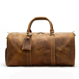 Large Vintage Genuine <b>Leather</b> Duffle <b>Bag</b> Unisex Crossbody Shoulder Travel Design Comfortable for Travelling - Product Image 6