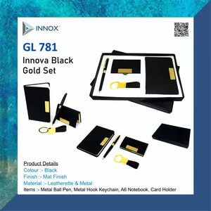 Meilleur cadeau stylo à bille en métal crochet en métal porte-clés A6 porte-carte pour ordinateur portable couleur jaune pour cadeaux promotionnels pour les employés de bureau - Product Image 3