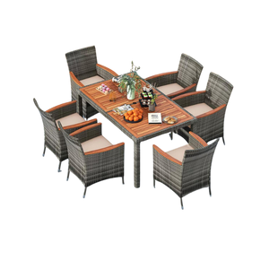 Nouveau design, ensemble de salle à manger d'extérieur, couleur personnalisée, autre mobilier d'extérieur, ensemble de salle à manger en rotin PE, 6 places Phu Linh Vietnam - Product Image 1