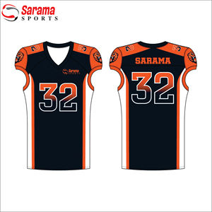 Uniforme de fútbol personalizado de alta calidad de color azul Ropa deportiva Uniforme de fútbol americano sublimado, - Product Image 1