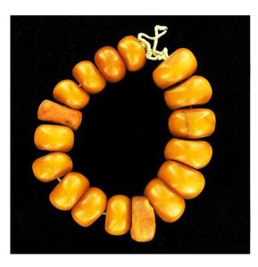 Collier artisanal en corne de buffle d'eau avec grosses perles, couleur personnalisable, écologique, style ange et bouddhisme, bijoux religieux - Product Image 5