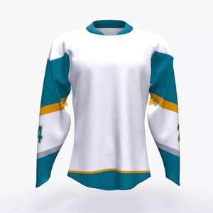 Vente en gros Nouveau logo personnalisé Maillot de hockey sur glace en maille de polyester de haute qualité Maillot de hockey sur glace pour jeunes adultes Vêtements d'équipe 2025 - Product Image 1