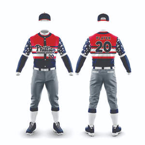 Diseño personalizado uniforme de béisbol de alta calidad uniforme de béisbol transpirable sostenible para los hombres - Product Image 2