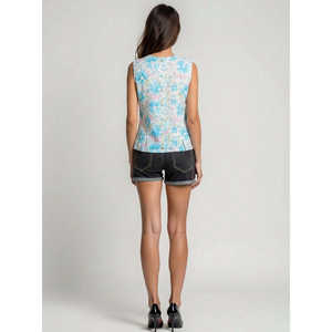 Blusa de Algodón Tejido con Bordado Floral Inspirado en la Naturaleza, Cuello Asimétrico, Formal y Elegante, con Botones, Tallas XS-XL, Larga, para Otoño - Product Image 6