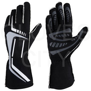 Guantes deportivos profesionales de PU de diseño personalizado 2025 para adultos, guantes deportivos de carreras de karts de alta calidad para deportes al aire libre en negro - Product Image 1
