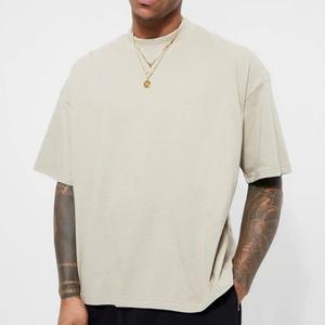 Luxe 100% coton biologique col roulé lourd écologique respirant personnalisé surdimensionné goutte épaule de haute qualité hommes - Product Image 1