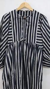 Haute qualité décontracté été Midi coupe ample taille naturelle bloc imprimé col profond fermeture à cordes rayé Floral longueur au sol Mini - Product Image 4