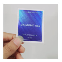 Autocollant adhésif personnalisé en PVC écologique, métallisé UV, imperméable, avec logo personnalisé, design personnalisé, gaufré, pour cosmétiques, parfums, huiles essentielles