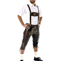 Dernier Bavaria Trachten Lederhosen Vêtement décontracté taille moyenne pour homme Coton teint Mélangé Costume allemand Oktoberfest Cuir véritable