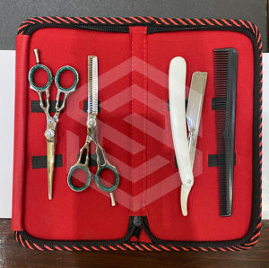 Kit de tijeras de pelo de plata duradero de alta calidad profesional RTS, las mejores herramientas de peinado multiusos baratas, gran oferta de corte - Product Image 2