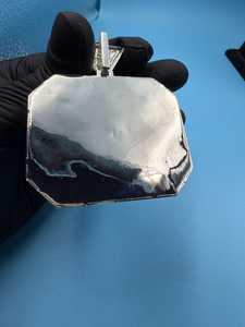 Pendentif personnalisé en forme de rectangle avec lettres serties de diamants, argent 925, entièrement en moissanite, hip hop, pour hommes, diamants VVS, bijoux fins, pendentifs et breloques - Product Image 5