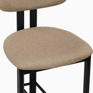 เก้าอี้ห้องครัวอาร์เบอร์ทำจากกรอบโลหะสีดำทันสมัยและจากผ้าลาเต้นุ่มสำหรับเฟอร์นิเจอร์ห้องครัว - Product Image 6