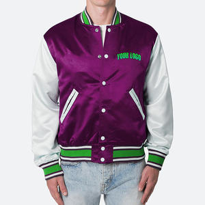 Chaqueta Universitaria Personalizada, Chaqueta de Béisbol de Algodón con Bordado Pesado, Chaqueta de Cuero para Hombre con Estampado de Patchwork Estilo Hip Hop - Product Image 6