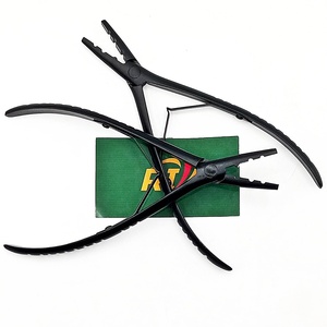 Pince à extensions à 2 trous en acier inoxydable de qualité professionnelle, écologique, avec logo personnalisé, outil capillaire de haute qualité - Product Image 4