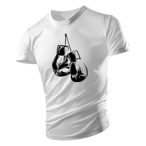 남자의 권투 스포츠 그래픽 디자인 인쇄 된 티셔츠 라운드 넥 반팔 패션 캐주얼 편안한 인기 티셔츠