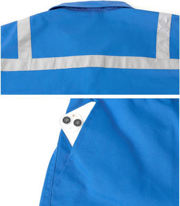 Mono agrícola de seguridad resistente a productos químicos de alta calidad, 100% algodón FR Flame, trajes de trabajo de seguridad Industrial - Product Image 3