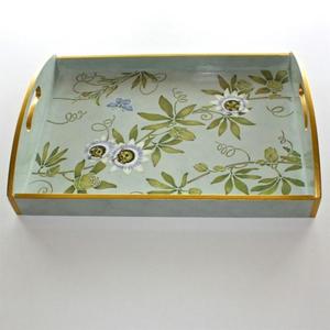 Bandeja de desayuno grande de tendencia, bandejas de servicio de madera pura impresas en esmalte, bandeja Rectangular decorativa en artículos de hotel y restaurantes - Product Image 5