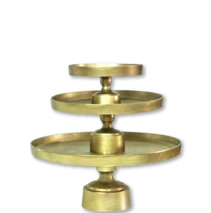 แท่นวางเค้กสแตนเลสขัดเงาสีทองทำด้วยมือจานชามตกแต่งเค้ก - Product Image 5