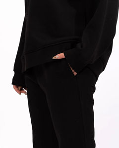 Venta al por mayor Fabricación Mujeres Invierno Streetwear Sweatsuit Pullover Sólido 100% Algodón Fleece Transpirable Personalizado Logo Impresión - Product Image 3