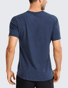 Camiseta de compresión para correr atlética personalizada al por mayor para hombre, camiseta transpirable de secado rápido de manga corta con cuello redondo - Product Image 2