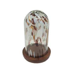 Soporte de pastel de madera natural con cúpula de vidrio Color nogal para cocina y mesa Soporte de pastel de propósito decorativo - Product Image 4
