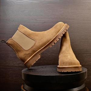 Chaussures de travail en cuir de vache durable avec doublure anti-odeur et absorption des chocs, chaussures décontractées pour hommes, chaussures de tous les jours - Product Image 3