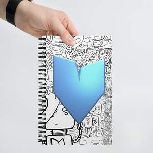 Quaderno a spirale con design robotico e copertina in carta resistente - Product Image 2