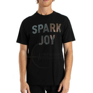 T-shirt à strass à la mode pour hommes fabriqué avec le meilleur matériel à bas quantité minimale de commande prix d'usine t-shirts pour hommes - Product Image 1
