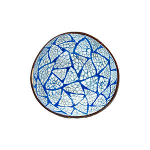 Bol de noix de coco fait à la main Design moderne antique incrustation de coquille d'oeuf bol de fruits décoratif léger Carton emballé - Product Image 5