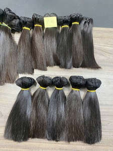 2026 Venta al por mayor de cabello humano virgen 100% natural con cutícula alineada, liso, doblemente estirado, paquetes de cabello virgen vietnamita para proveedores - Product Image 1