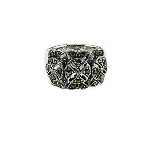 Bague pour femme en argent sterling 925 avec marcassite - Option cadeau - Bijoux élégants - Product Image 2