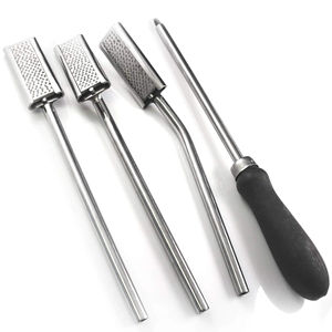 ชุดเครื่องมือขูดฟันม้าคุณภาพสูง 4 ชิ้น ทำจากเหล็กกล้า ใช้ซ้ำได้ ทนทาน ปรับได้ สำหรับสัตวแพทย์ - Product Image 6