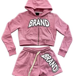 ชุดเซ็ตเสื้อผ้าฤดูร้อนปี 2026 ออกแบบโลโก้ตามสั่ง ไซส์พลัส ชุดเซ็ตสั้น เสื้อสเวตเชิ้ต ชุดวอร์ม ชุดสองชิ้น - Product Image 2