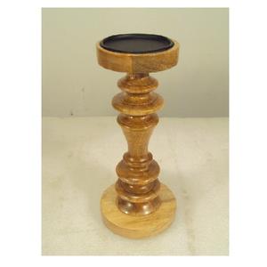 Bougeoir de pilier en bois massif de haute qualité pour la décoration de table de salon à la maison - Product Image 4