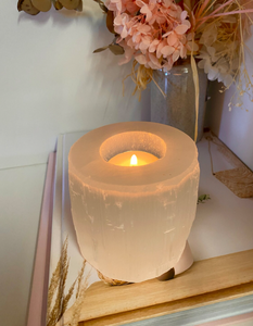 Bougeoir à thé en sélénite moyenne naturelle Offre Spéciale de meilleure qualité décor à la maison par alif cristal et agate - Product Image 5