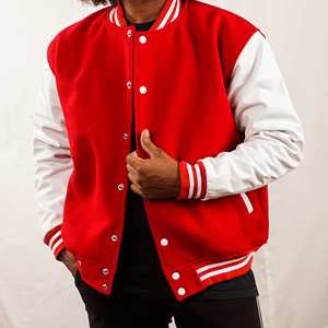 Veste universitaire personnalisée Fabricant de manches en cuir et en laine Veste de baseball pour collège Vente en gros Fournisseur d'usine OEM de haute qualité - Product Image 6