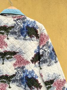 Chaqueta Acolchada de Algodón Reversible para Mujer, con Bloques de Color Florales, Estampado Ecológico Hecho a Mano, Transpirable y Suave - Product Image 6