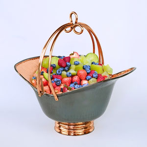 Corbeille à fruits en métal durable faite à la main pour la cuisine et la salle à manger Collations aux fruits frais Solution de stockage à domicile décorative - Product Image 2