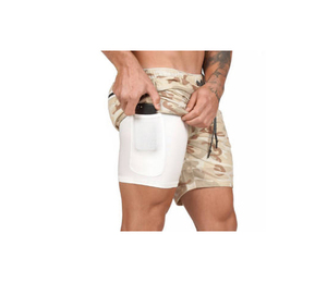 Short de course avec poche, short d'entraînement sportif, short de gymnastique en coton pour hommes avec logo personnalisé - Product Image 1