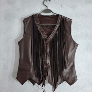 Hot Fashion Biker <b>Waistcoat</b> Motorbike Leather Canvas Vest Customized High Quality Breathable Waterproof <b>Women's</b> Outerwear - Product Image 1