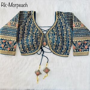 ชุดแต่งงานที่มีคุณภาพสูงหนักมิลานผ้าไหมเย็บปักถักร้อยทำงานสำเร็จรูปเสื้อผลิตจากสุราษฎร์อินเดียสำหรับขายผู้หญิงแฟชั่น - Product Image 6