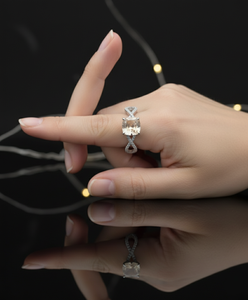 Bague de fiançailles et de pierres précieuses en argent sterling 925 plaqué rhodium en forme d'aigue-marine non chauffée - Product Image 5