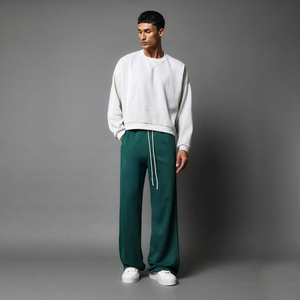 กางเกงขายาวทรงแบ็กกี้ขายาวสำหรับผู้ชายกางเกงผู้ชายทรงหลวมดีไซน์หรูหราออกแบบโลโก้ได้ตามต้องการ - Product Image 1