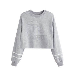 Custom OEM Design Online Sale Crop <b>Top</b> Sweatshirts In <b>LOW</b> MOQ Slim Fit Sweatshirts Casual Wear Crop <b>Top</b> Sweatshirts For Adult - Product Image 1