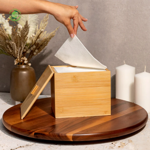 Caja de bambú de lujo con tapa Caja de pañuelos de bambú hecha a mano Decoración de mesa y hogar natural ecológica Venta al por mayor de Vietnam - Product Image 4