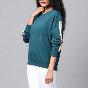 Vente chaude Hiver Femmes Slim Fit Respirant Écologique Polyester/Coton Avant Logo Pull Sweats Couleurs Personnalisées - Product Image 5