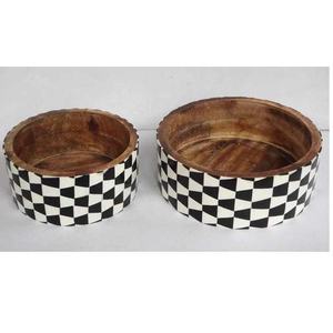 Premium Quality Wooden and Bone Inlay Serving Bowl for Snacks Dry Fruits Table Decoration Hotel Use & Elegant Home Display - Product Image 6