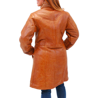 Manteau long tendance pour femmes en cuir véritable de mouton doublé de fourrure de mouton véritable, fermeture à boutons, haute qualité, personnalisable