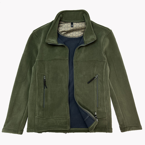 Pull à capuche thermique unisexe pour l'extérieur en polaire pour la randonnée et le camping personnalisé OEM ODM vente en gros de motifs solides - Product Image 1